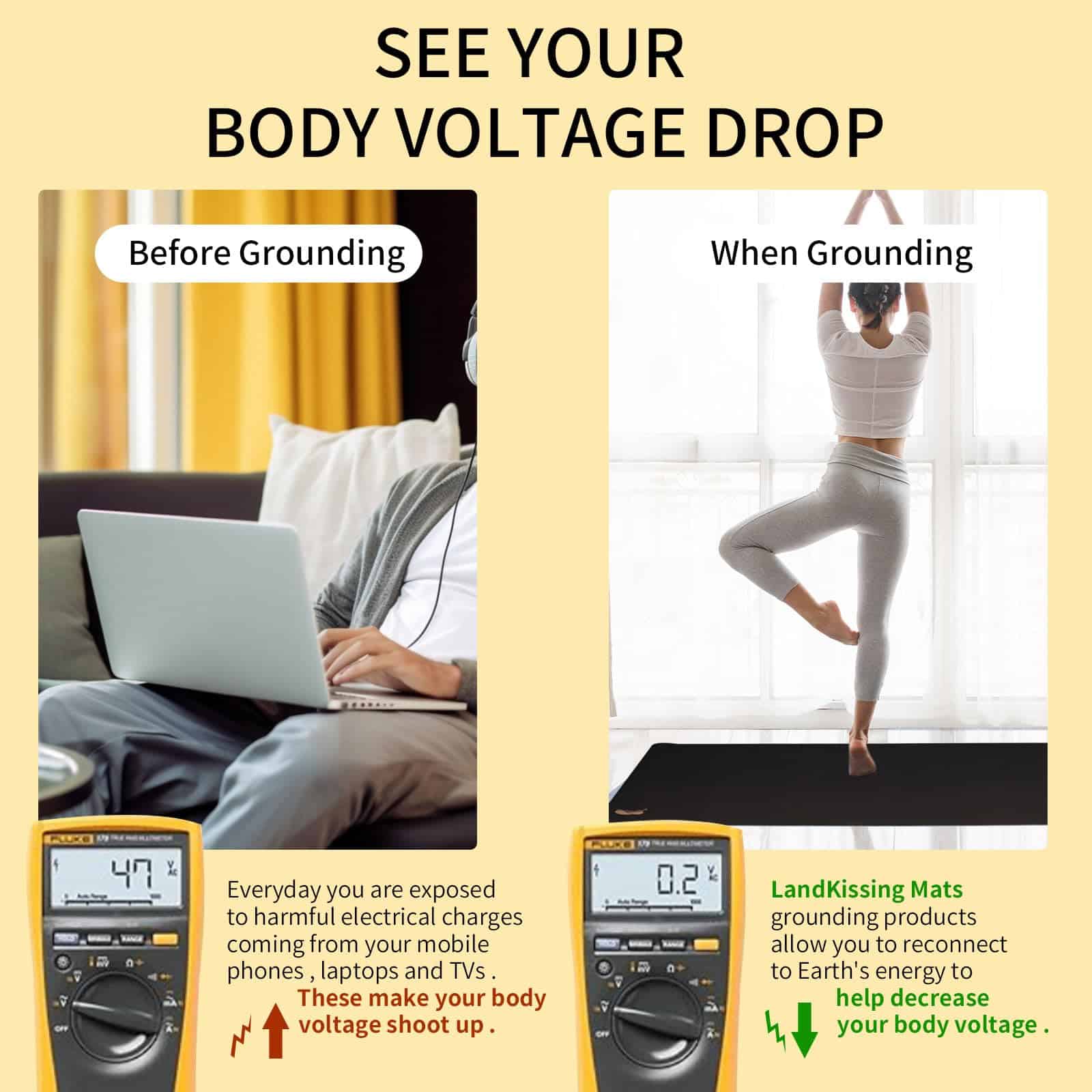 Tapete de Yoga de Conexión a Tierra -Negro - Imagen 5