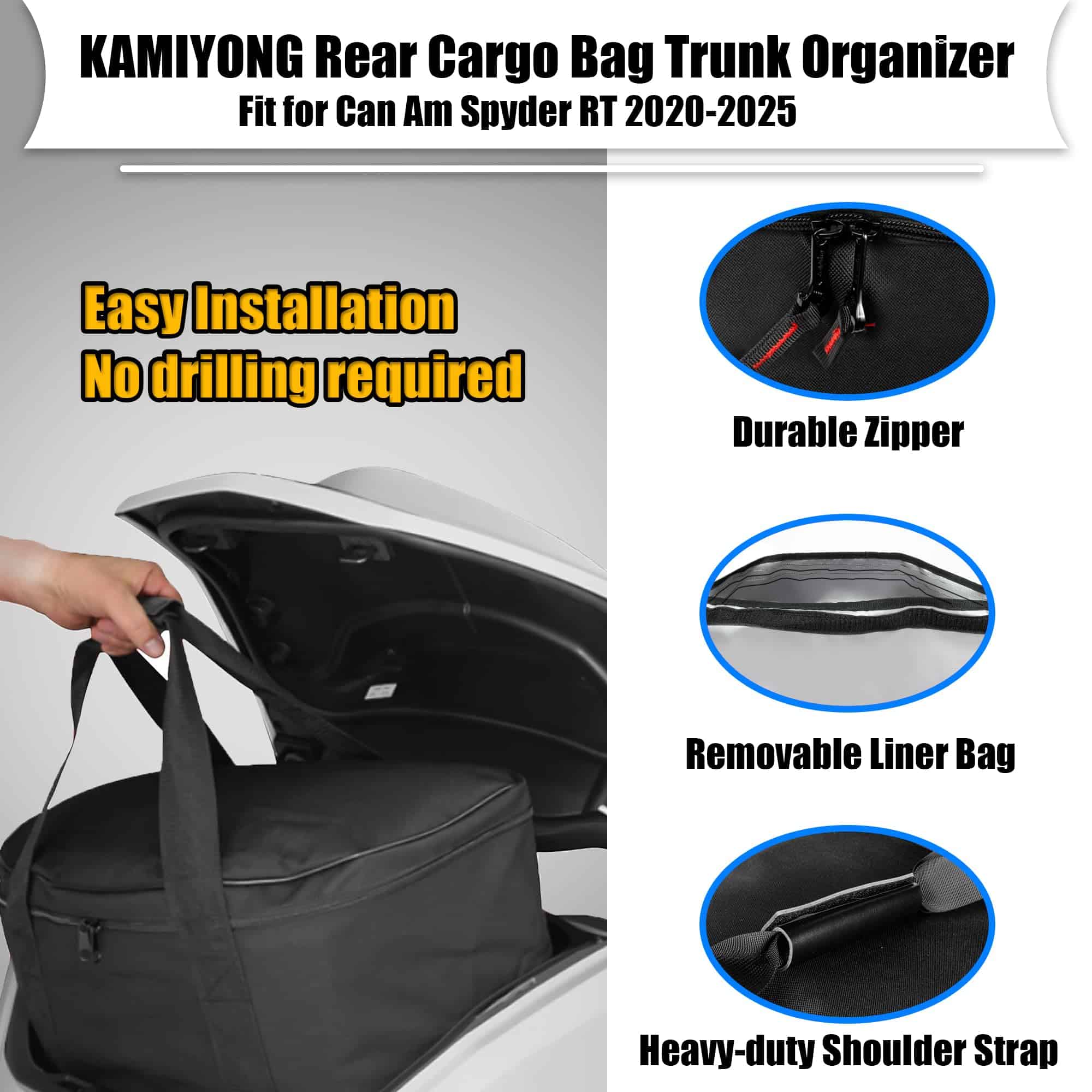 Bolsa de Carga Trasera KAMIYONG Organizador de Maletero - Imagen 4