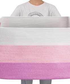 OIAHOMY 108L Cesto de Manta Súper Grande, 25”x16”x16”(108L)