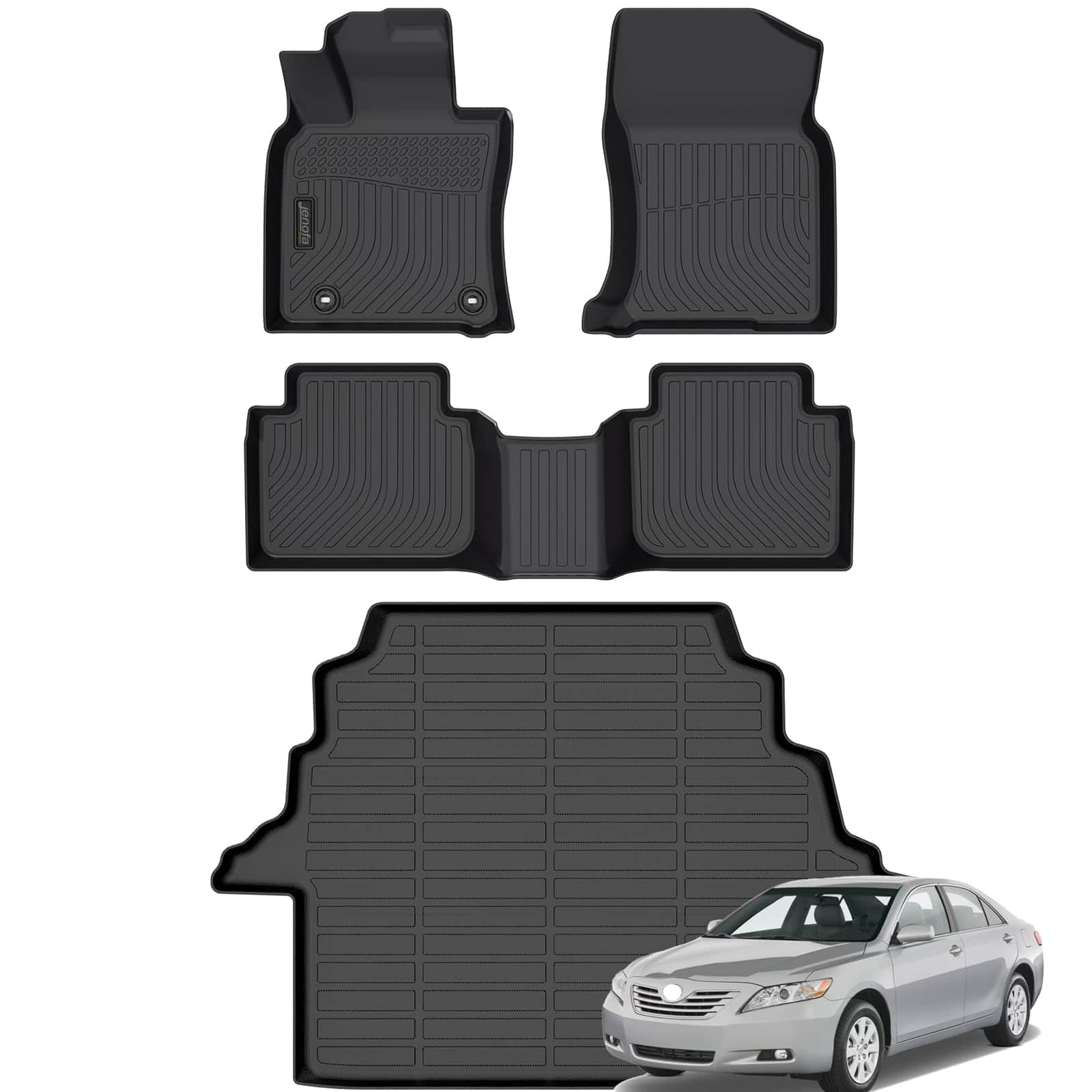 Juego de tapetes para piso y forro de carga Jenofa para