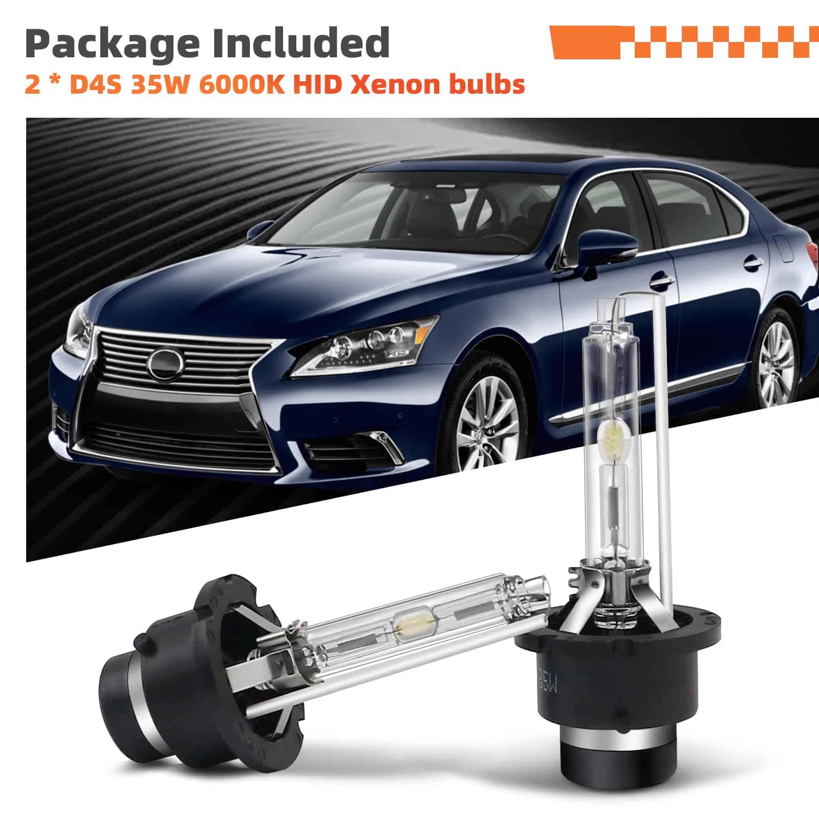 Bombillas de faros HID Xenón D4S 6000K blanco frío 35W - Imagen 9