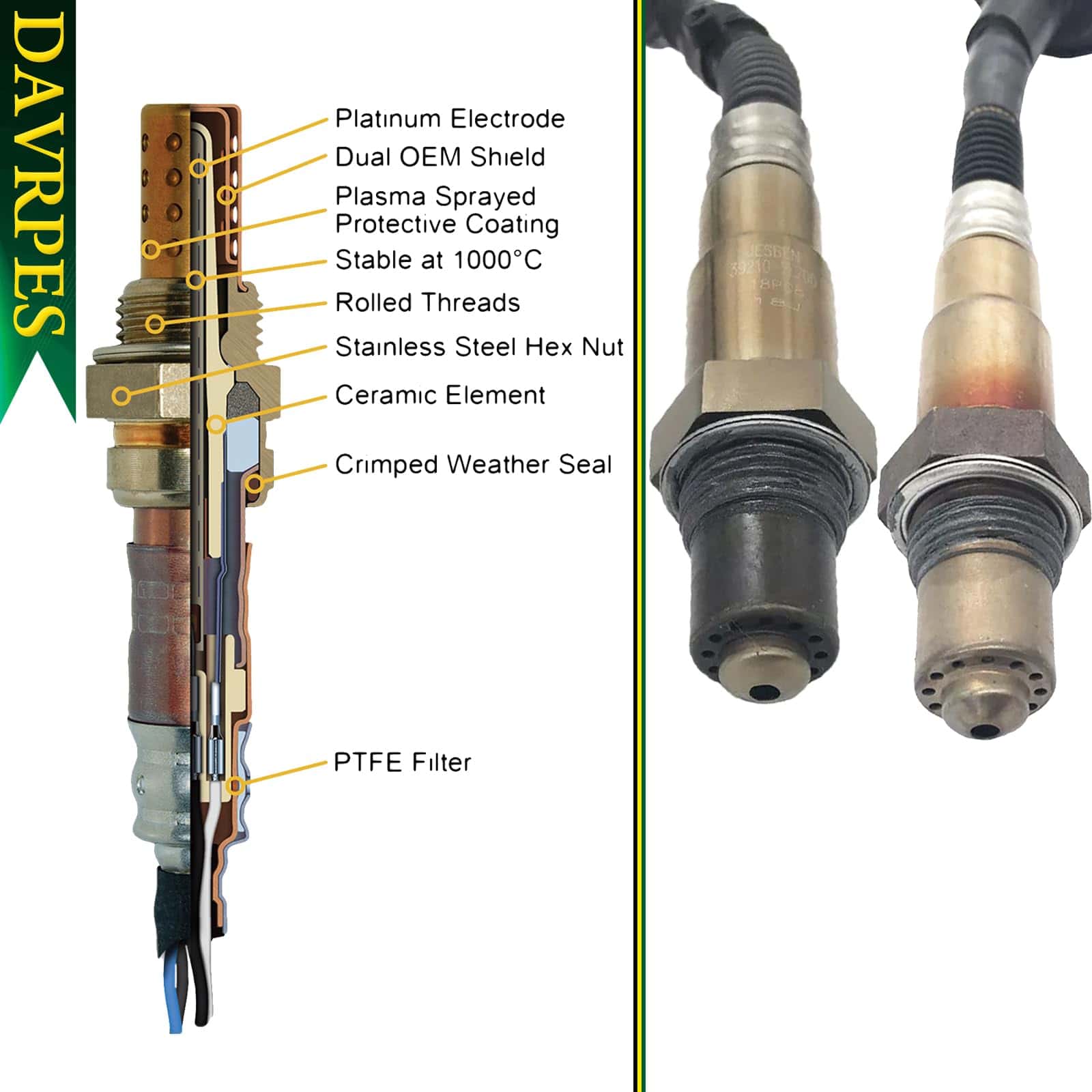 DAVRPES 2PCS 234-5083 234-4550 Sensor de oxígeno arriba y - Imagen 4