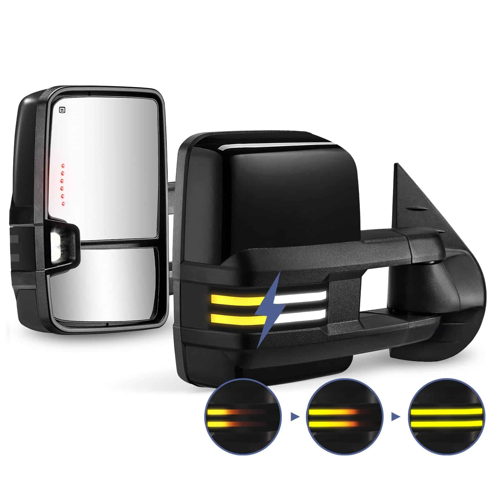 Espejo de remolque Switchback para Chevy Silverado GMC