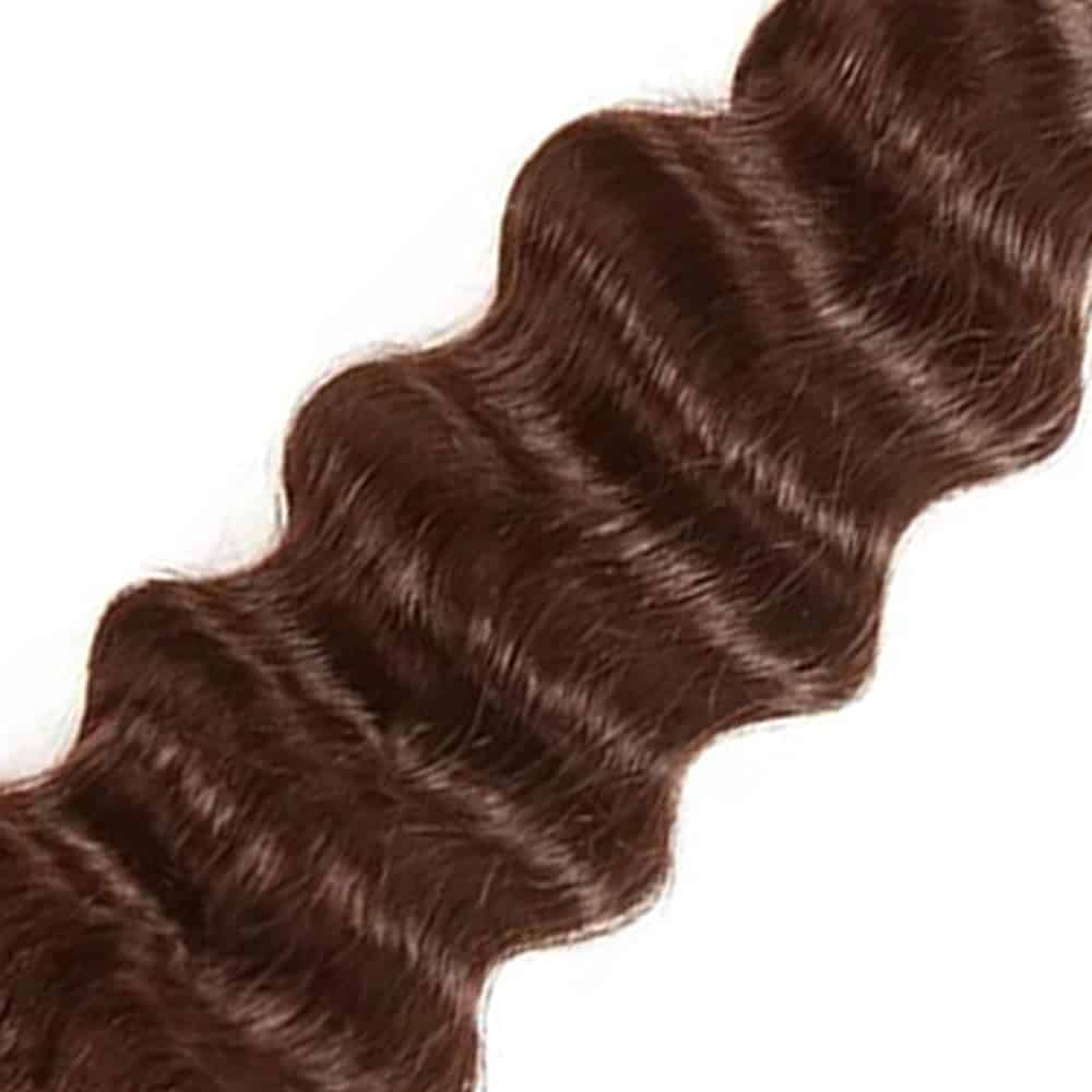 #4 Brown Bundles Cabello Humano Ondas Profundas 24 26 - Imagen 6