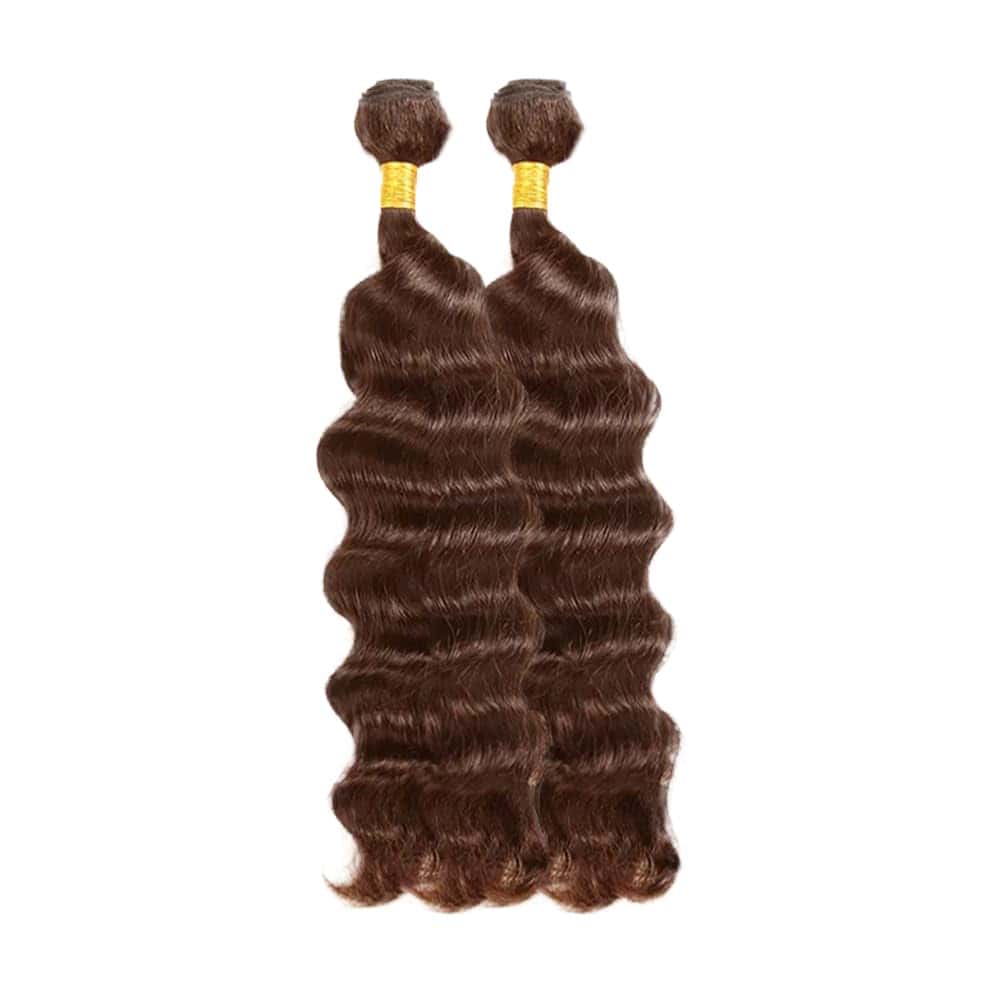 #4 Brown Bundles Cabello Humano Ondas Profundas 24 26 - Imagen 8
