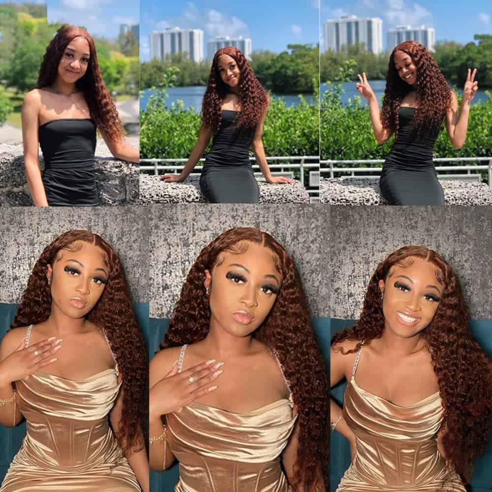 #4 Brown Bundles Cabello Humano Ondas Profundas 24 26 - Imagen 3