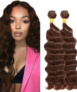 #4 Paquetes de Pelo Humano Onda Profunda 30 32 Pulgadas 2