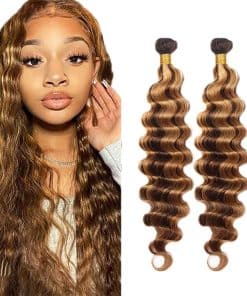 P4/27 Paquetes de Cabello Humano Ondas Profundas 30 32