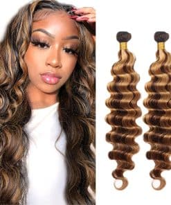 Mechones de Cabello Humano Ondulado Profundo P4/27 22 24