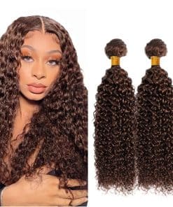 #4 Brown Bundles Rizos de Cabello Humano 26 28 Pulgadas