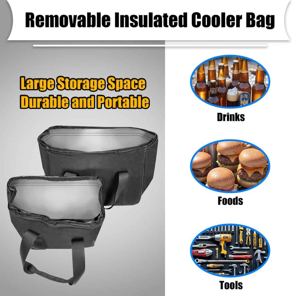 2 bolsas de organizador de maletero trasero KAMIYONG con - Imagen 3