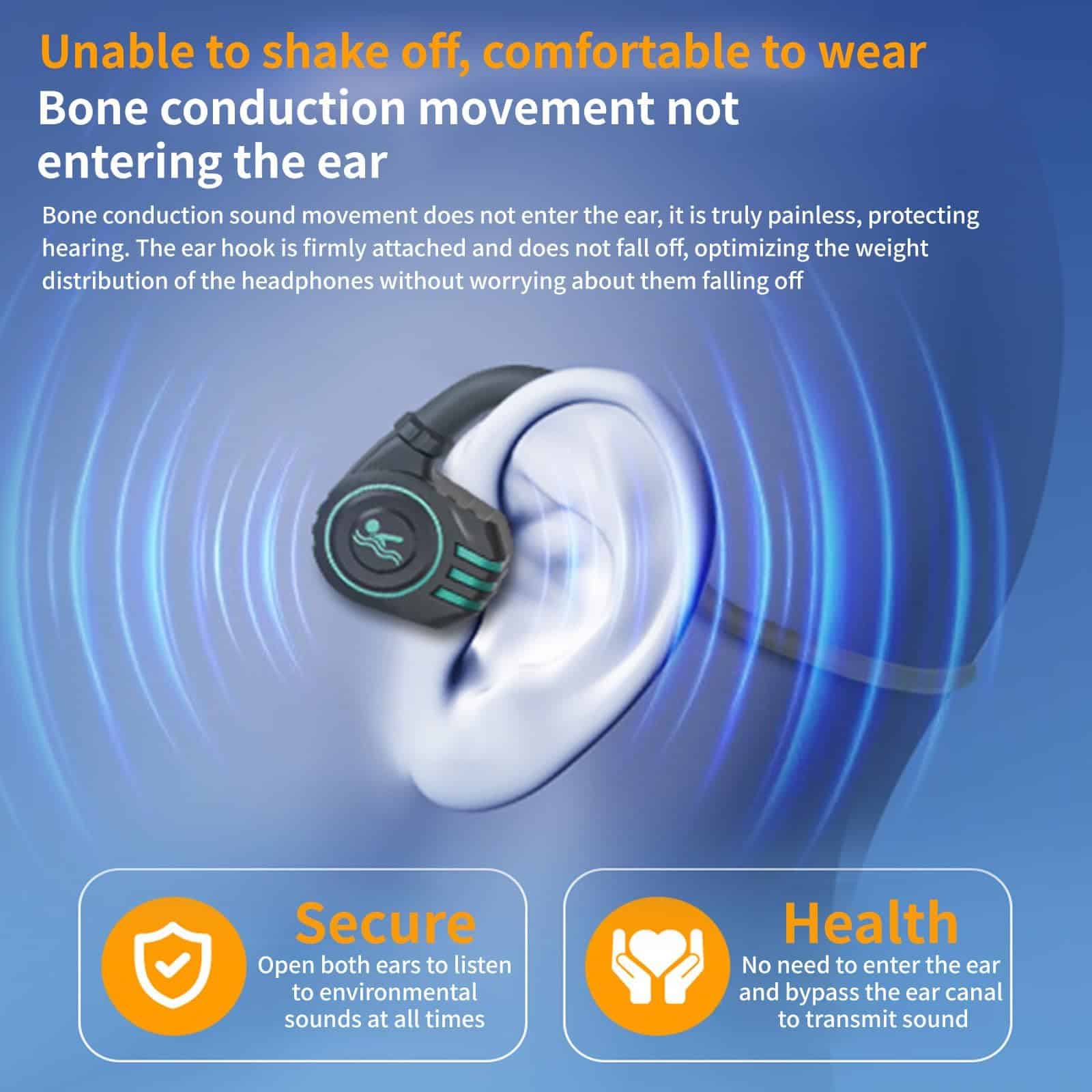 Audífonos de natación - audífonos de conducción ósea, - Imagen 5