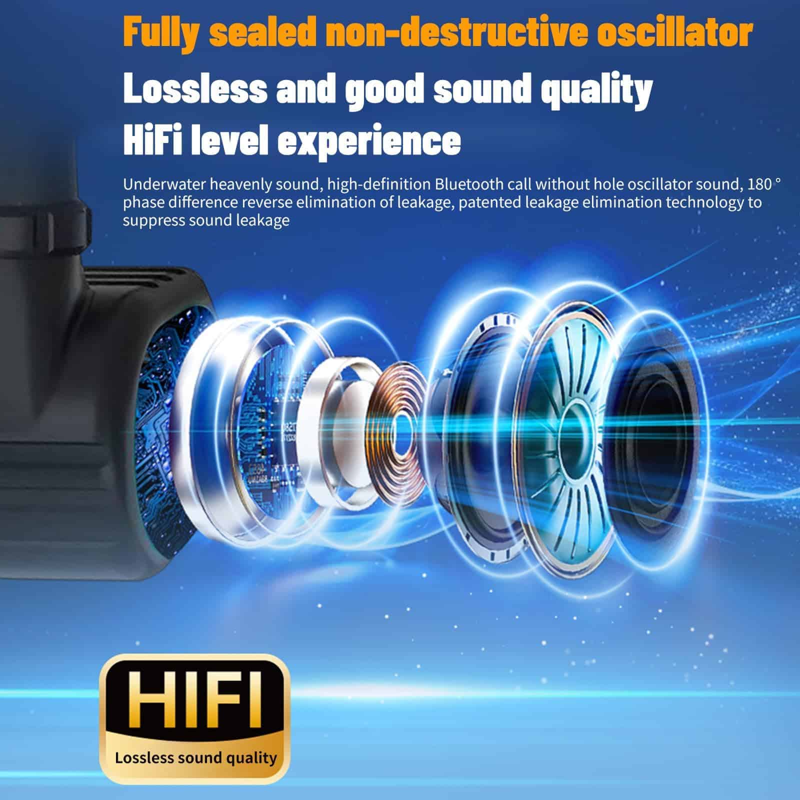 Audífonos de natación - audífonos de conducción ósea, - Imagen 4