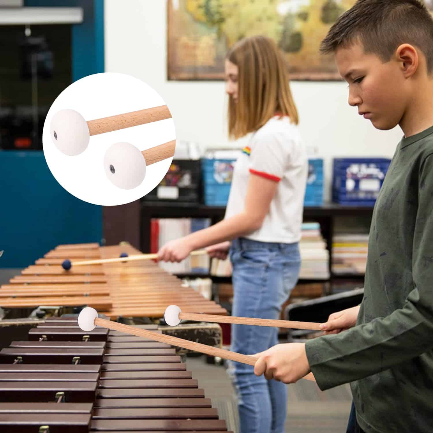 Par de Baquetas Premium Geytetqi - Baquetas de Fieltro - Imagen 6