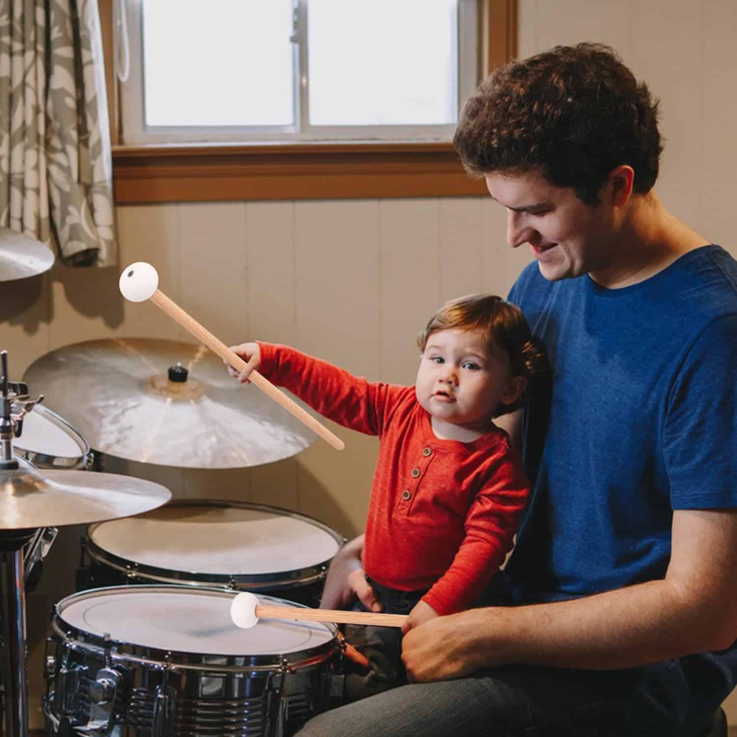 Par de Baquetas Premium Geytetqi - Baquetas de Fieltro - Imagen 7