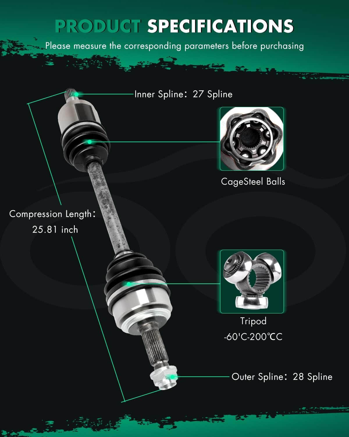 Eje de transmisión SCITOO para Acura TSX 2.4L 2004-2008 - Imagen 6