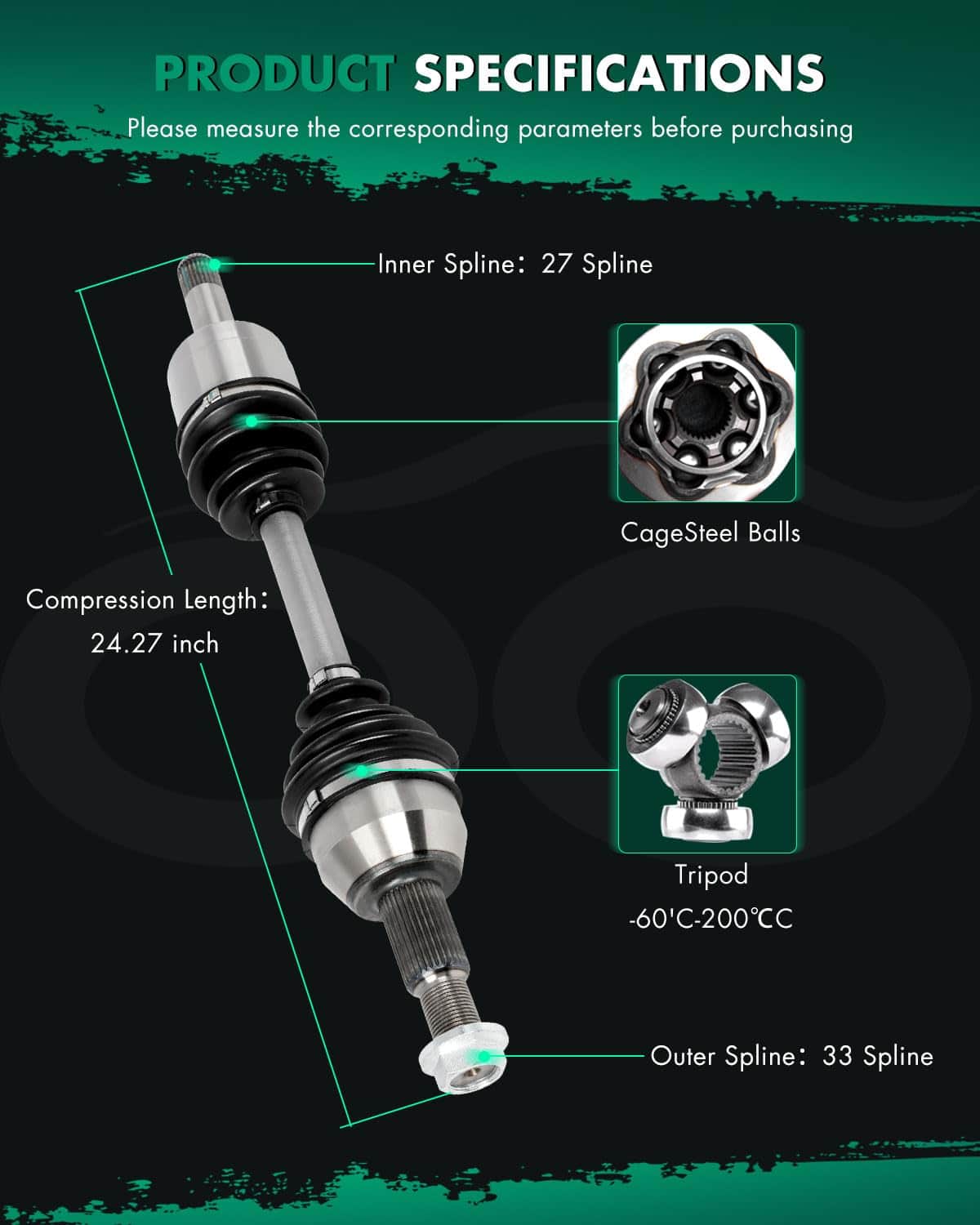 SCITOO Ensamblaje de Eje de Árbol de Transmisión CV - Imagen 6