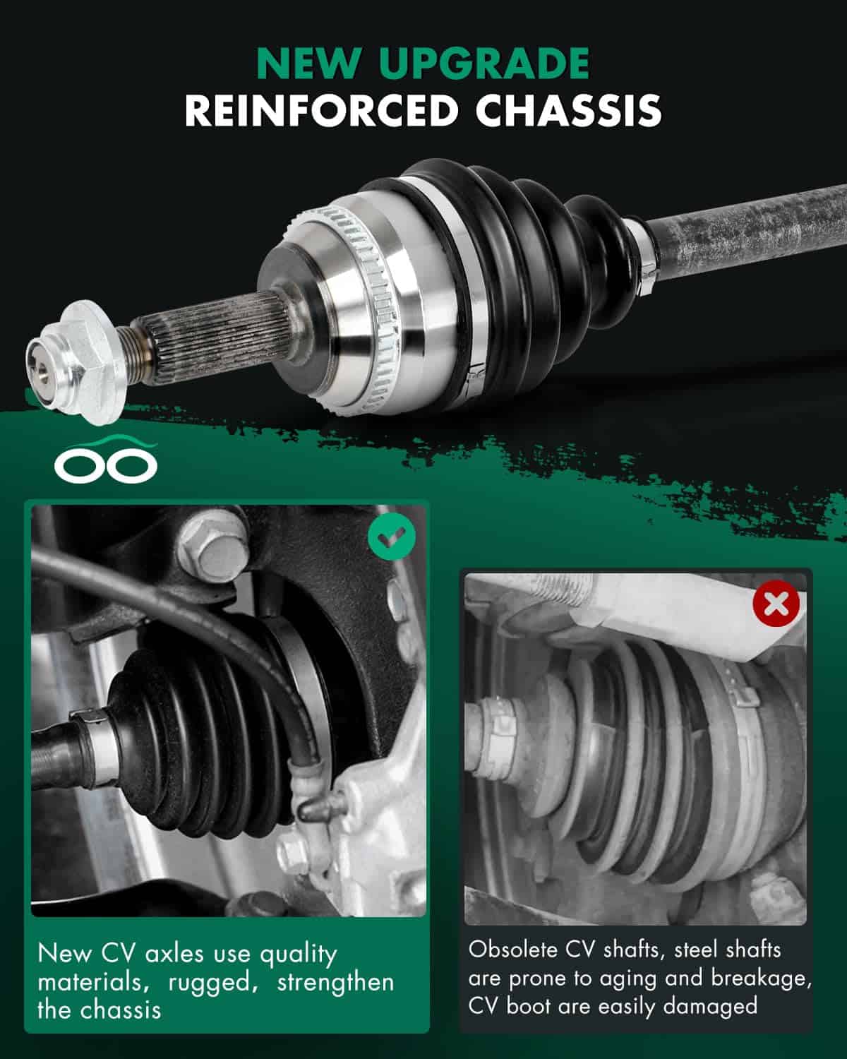 Eje de transmisión CV SCITOO delantero izquierdo para - Imagen 7
