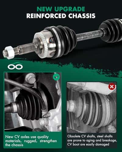 Ensamblaje de eje de transmisión delantero -Plata y Negro - Imagen 7