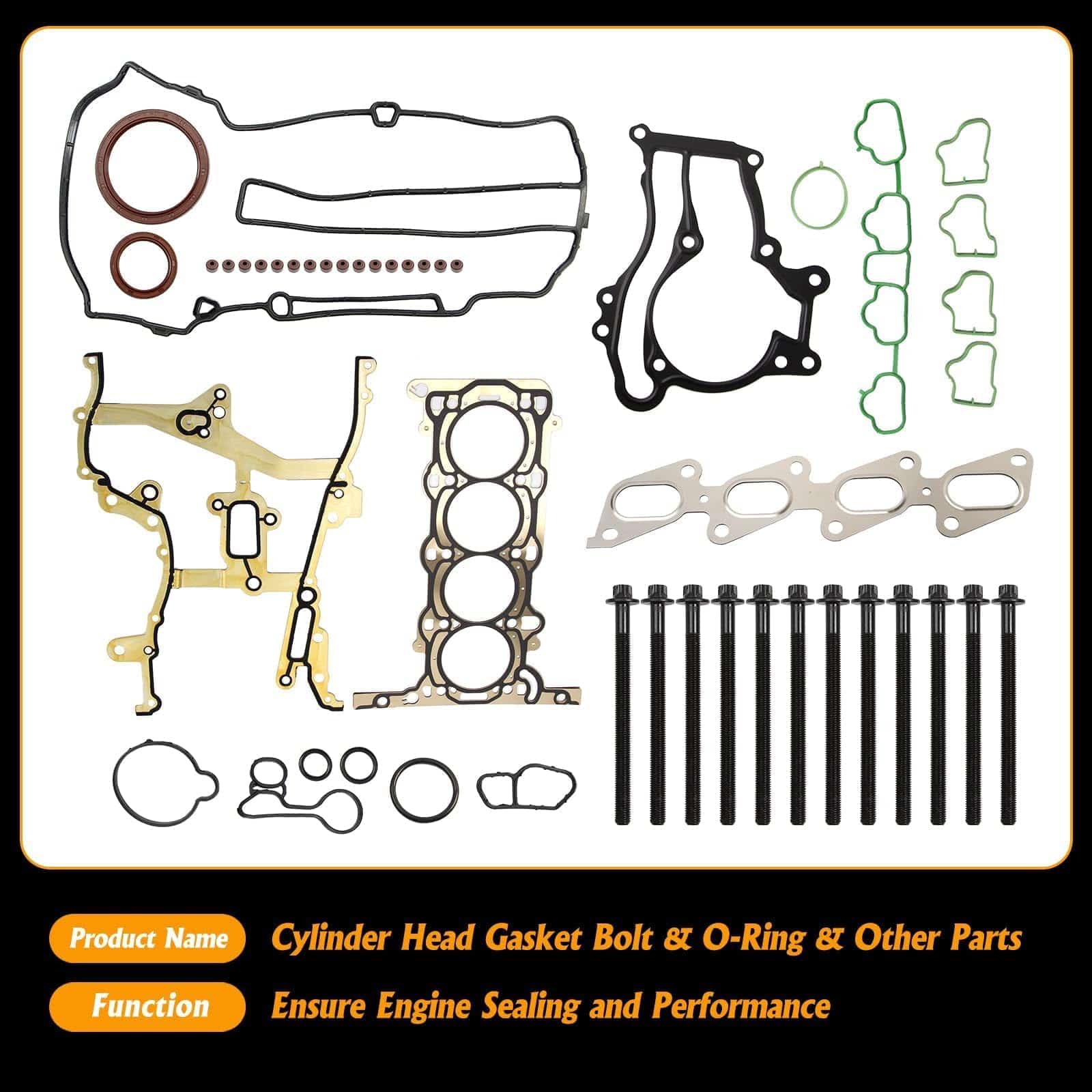 Juego de Gasket de Culata Pernos Kit de Cadena de Tiempo - Imagen 7