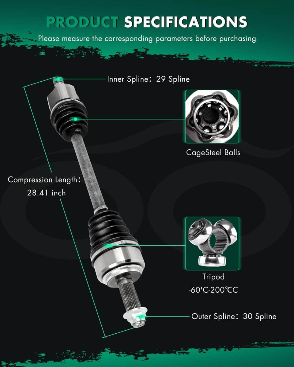 SCITOO Eje de transmisión delantero izquierdo compatible - Imagen 6