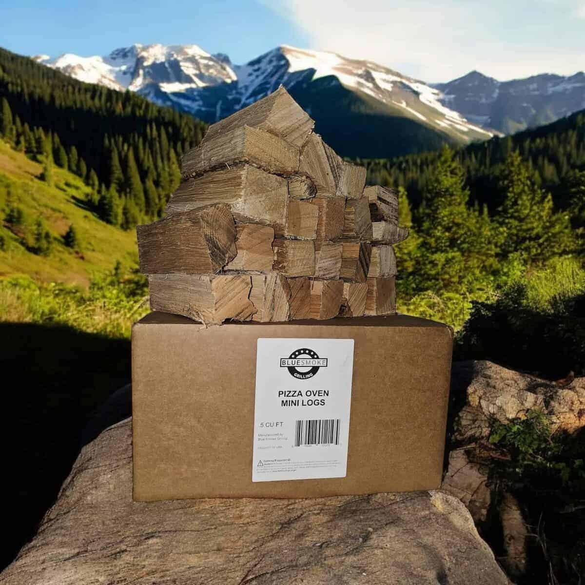 Leños Mini para Horno de Pizza a la Parrilla de Humo Azul