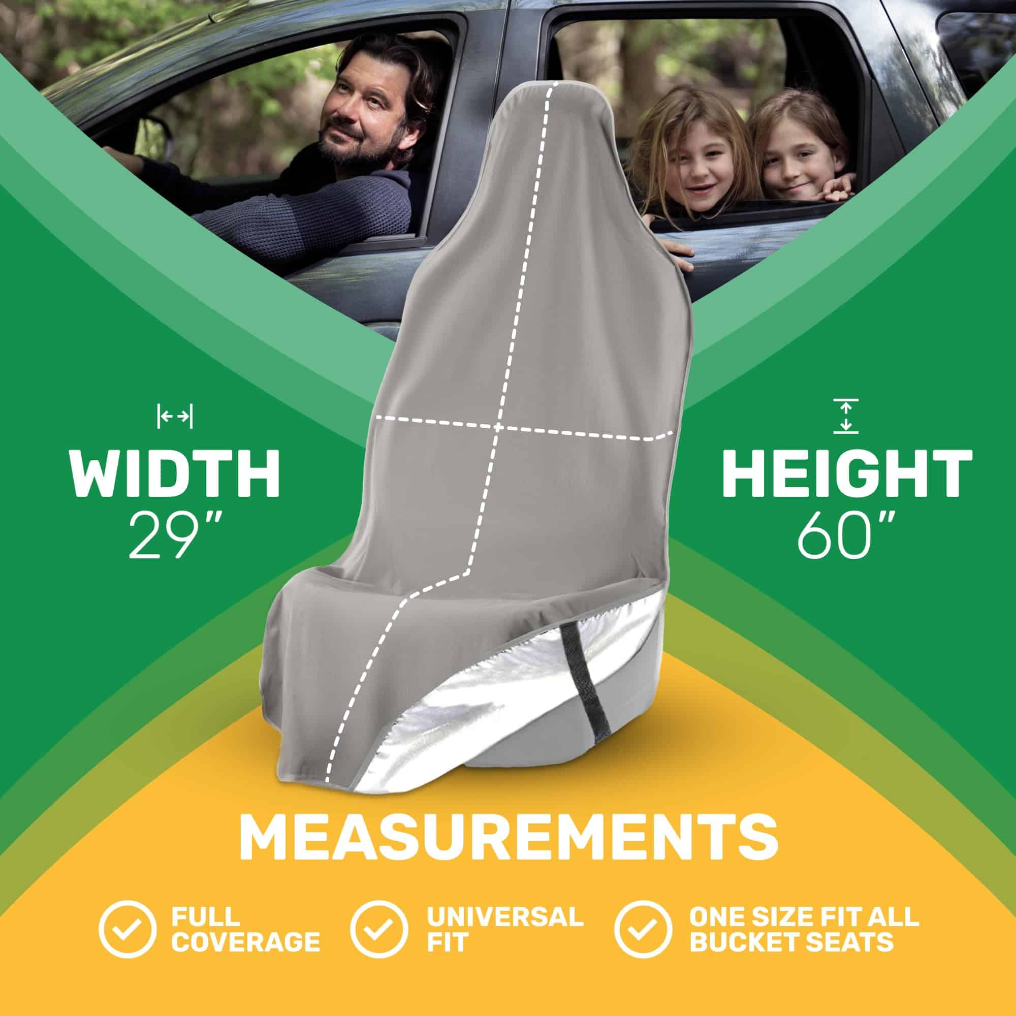 Cubierta de asiento delantero EliteSport, Universal Fit - Imagen 7