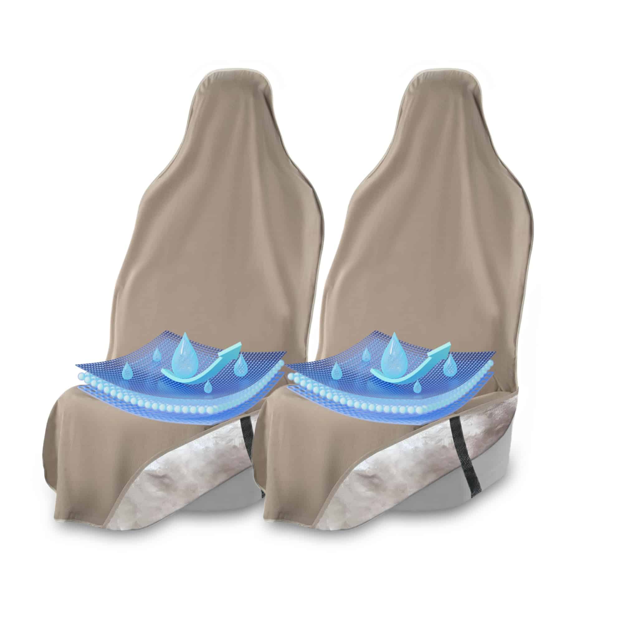 Cubierta de asiento delantero EliteSport, -Beige