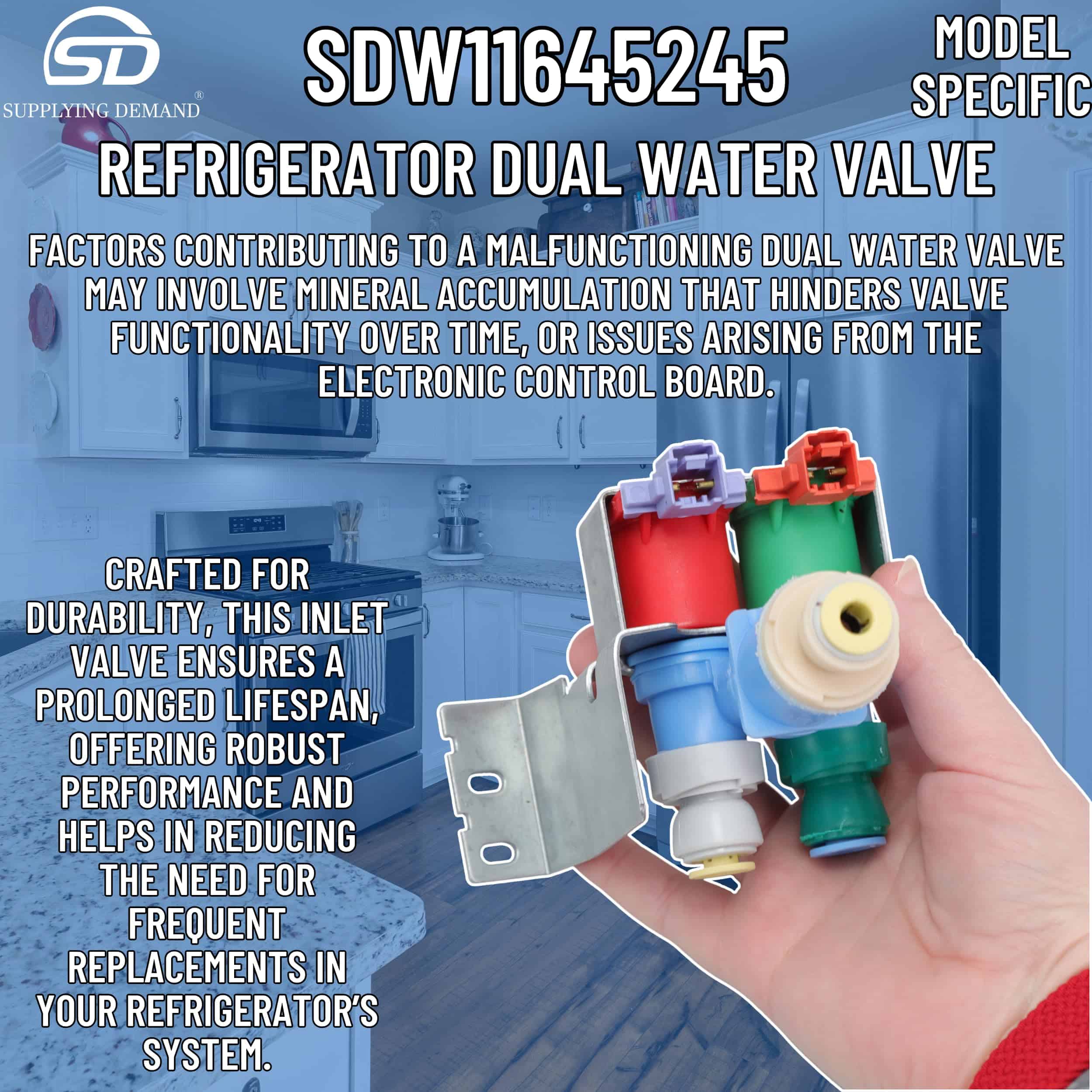 Válvula de Agua Dual para Refrigerador Supplying Demand - Imagen 7