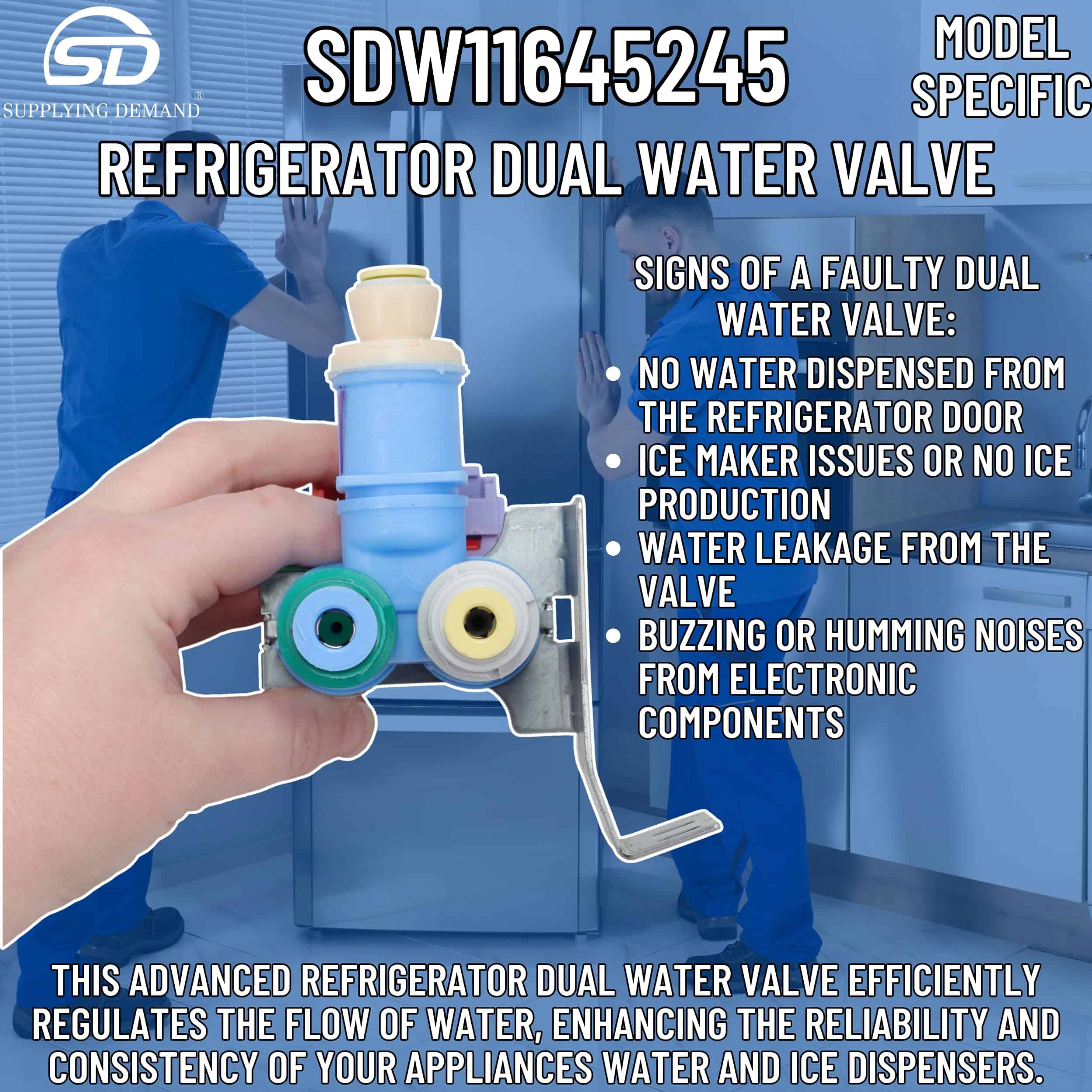 Válvula de Agua Dual para Refrigerador Supplying Demand - Imagen 9