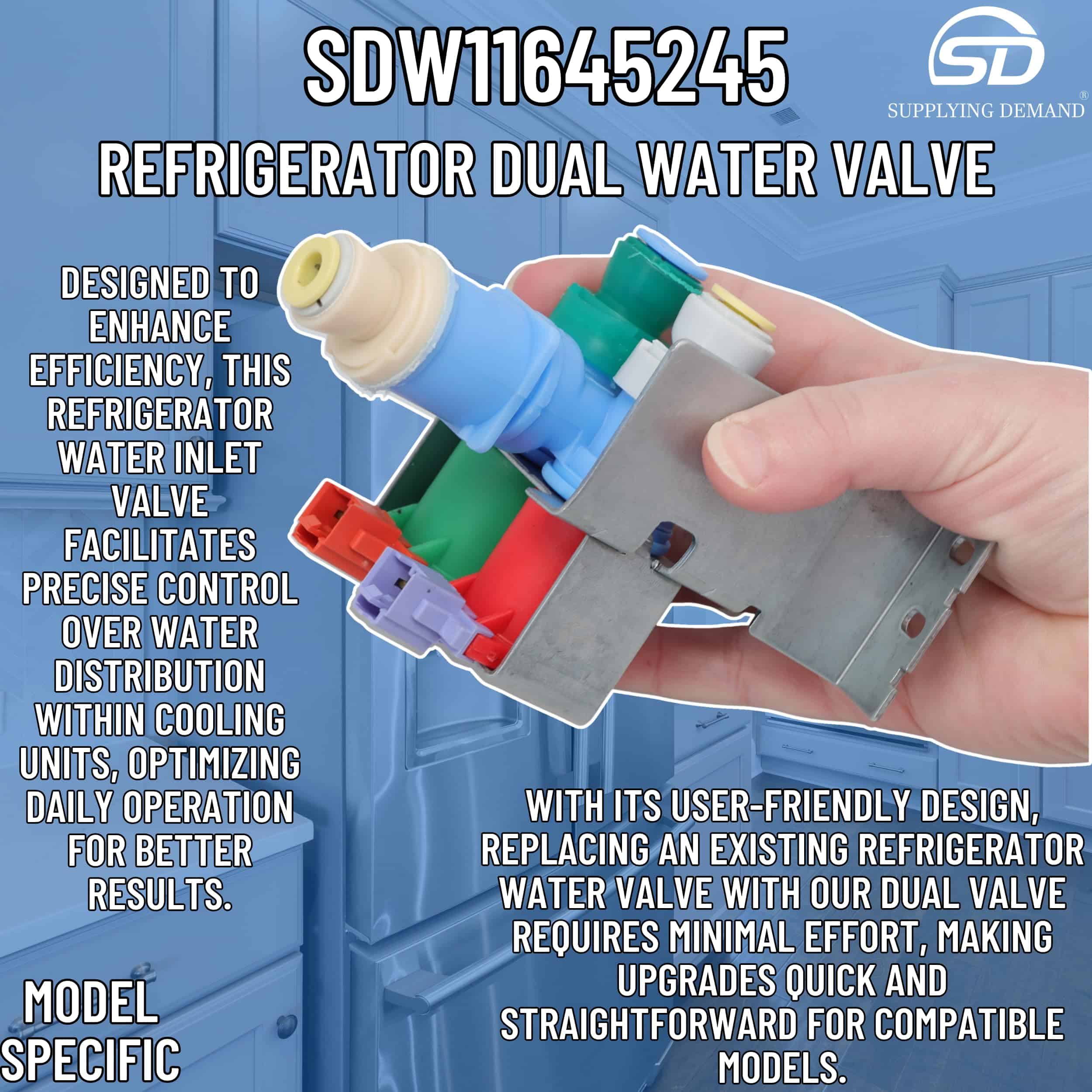 Válvula de Agua Dual para Refrigerador Supplying Demand - Imagen 6