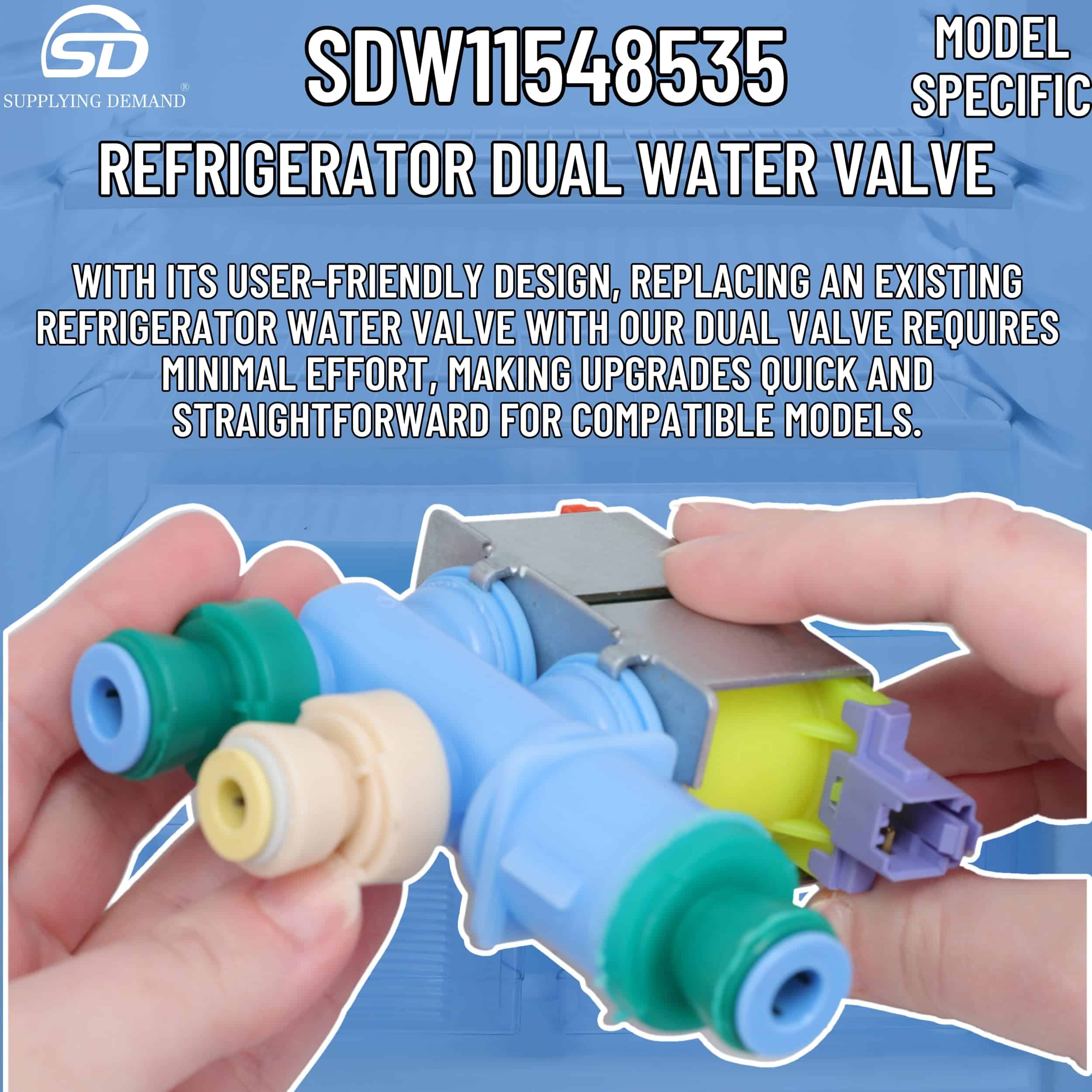 Válvula de Agua Doble para Refrigerador Supplying Demand - Imagen 6