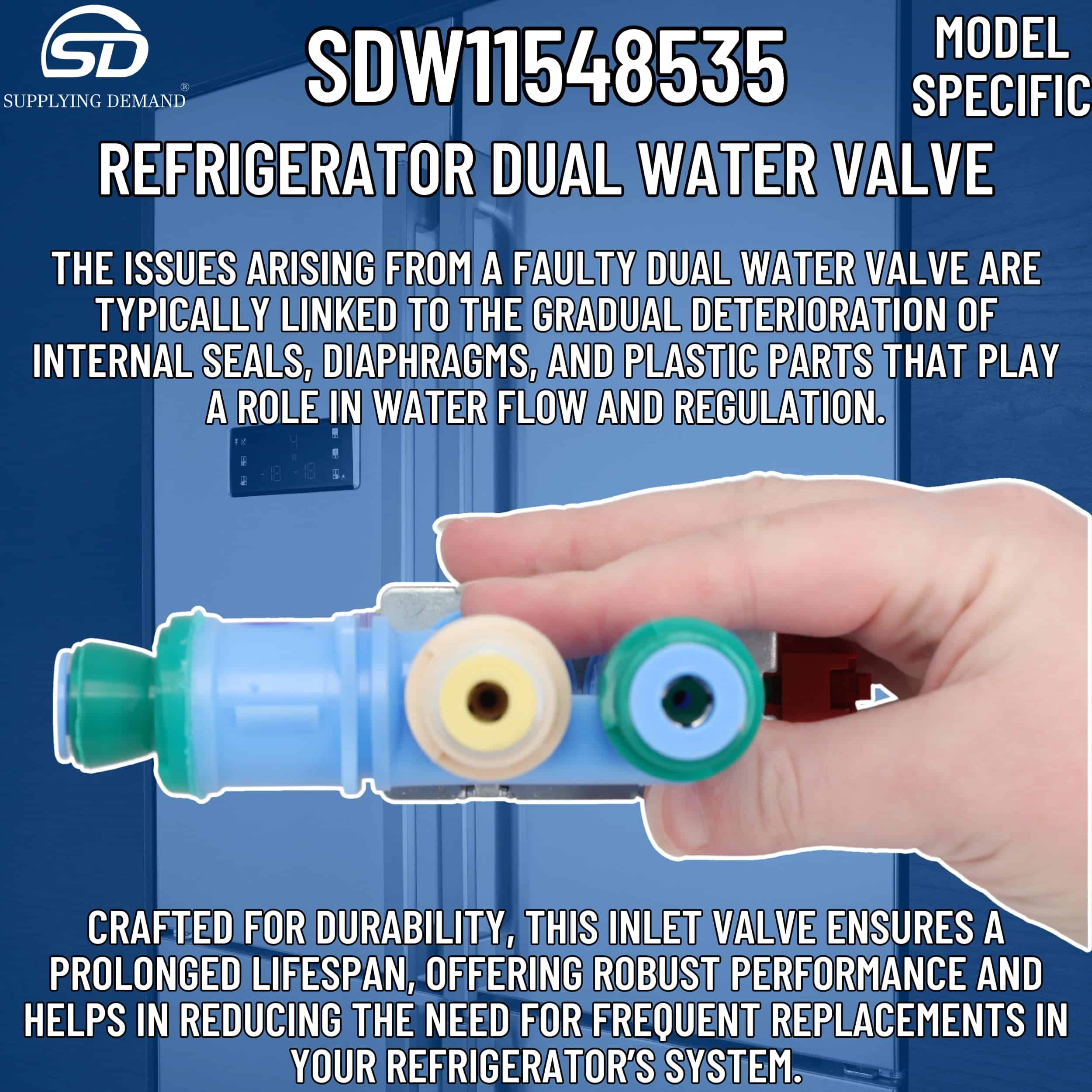 Válvula de Agua Doble para Refrigerador Supplying Demand - Imagen 8