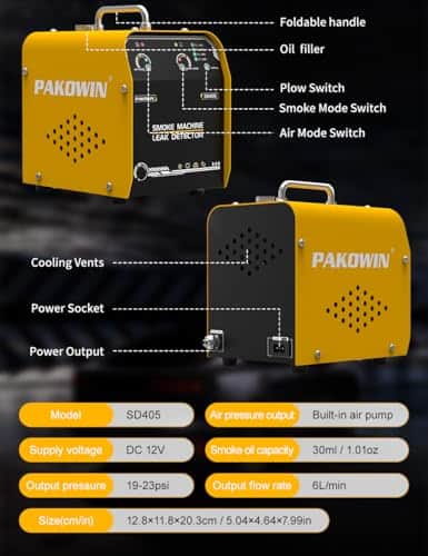 pakowin Automotive EVAP Smoke Diagnostic Tester - Máquina - Imagen 8