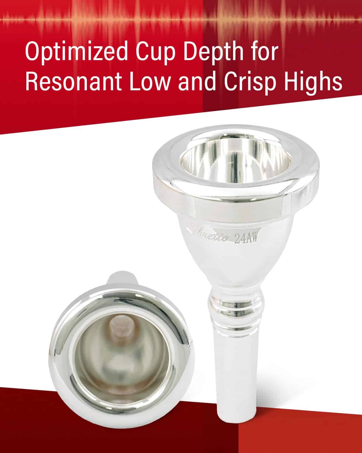 Boquilla de Tuba Libretto 24AW, Boquilla de Tuba Plateada - Imagen 4