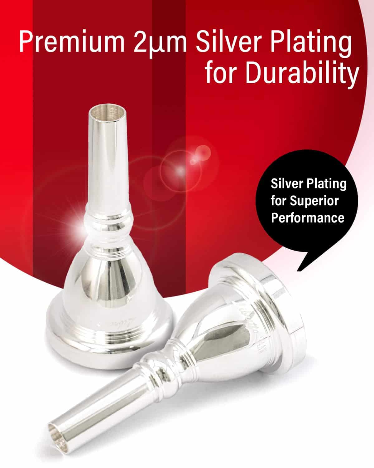 Boquilla de Tuba Libretto 24AW, Boquilla de Tuba Plateada - Imagen 3