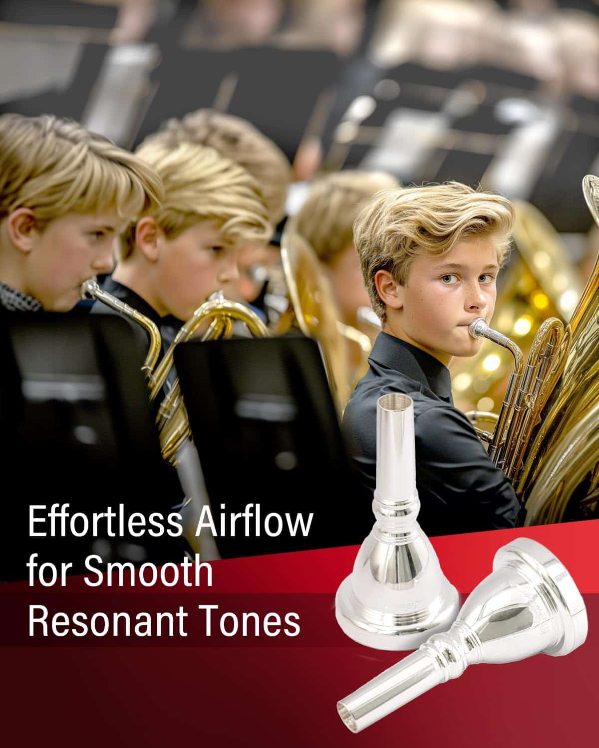 Boquilla de Tuba Libretto 24AW, Boquilla de Tuba Plateada - Imagen 6