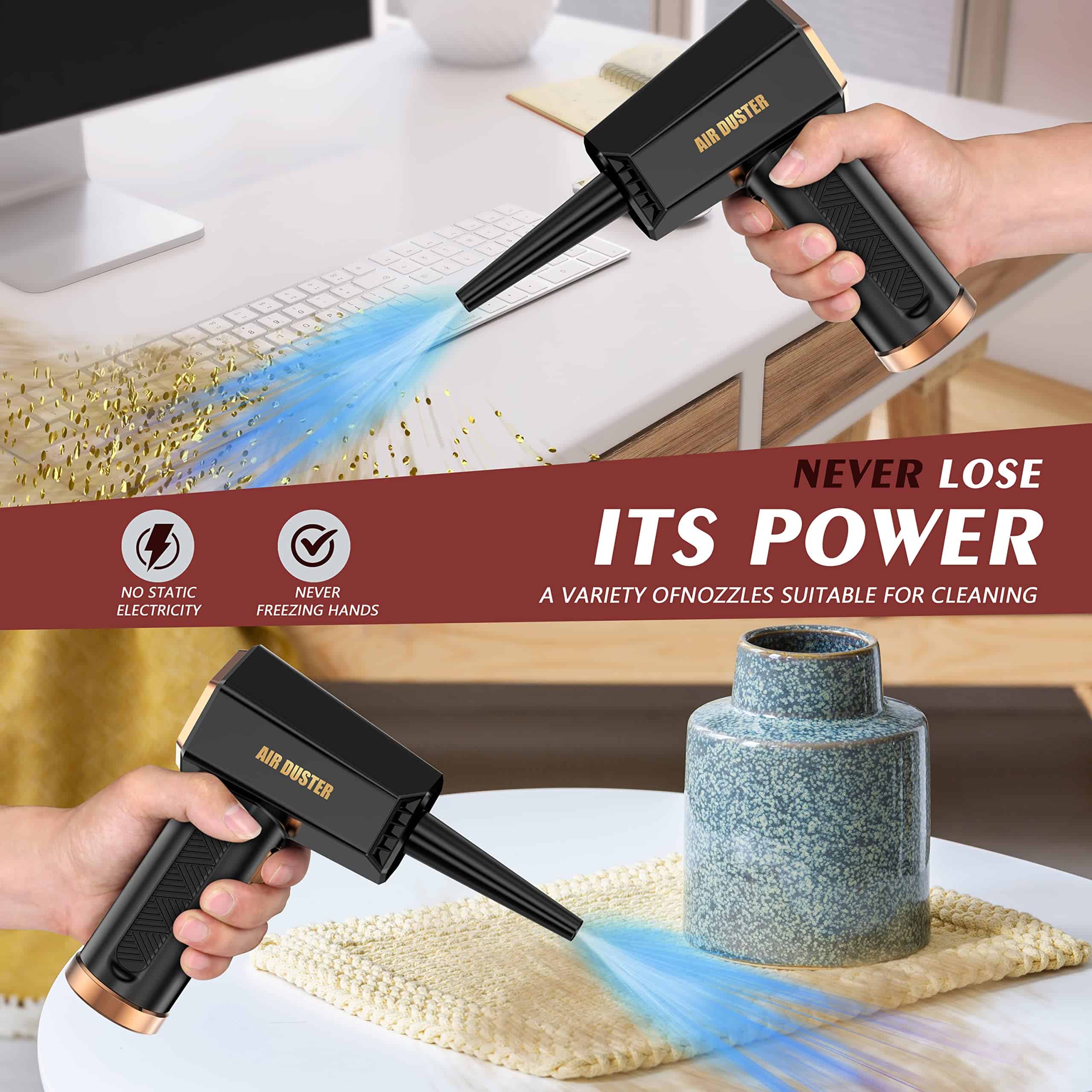 Soplador de aire comprimido - Soplador de aire -Amarillo - Imagen 4