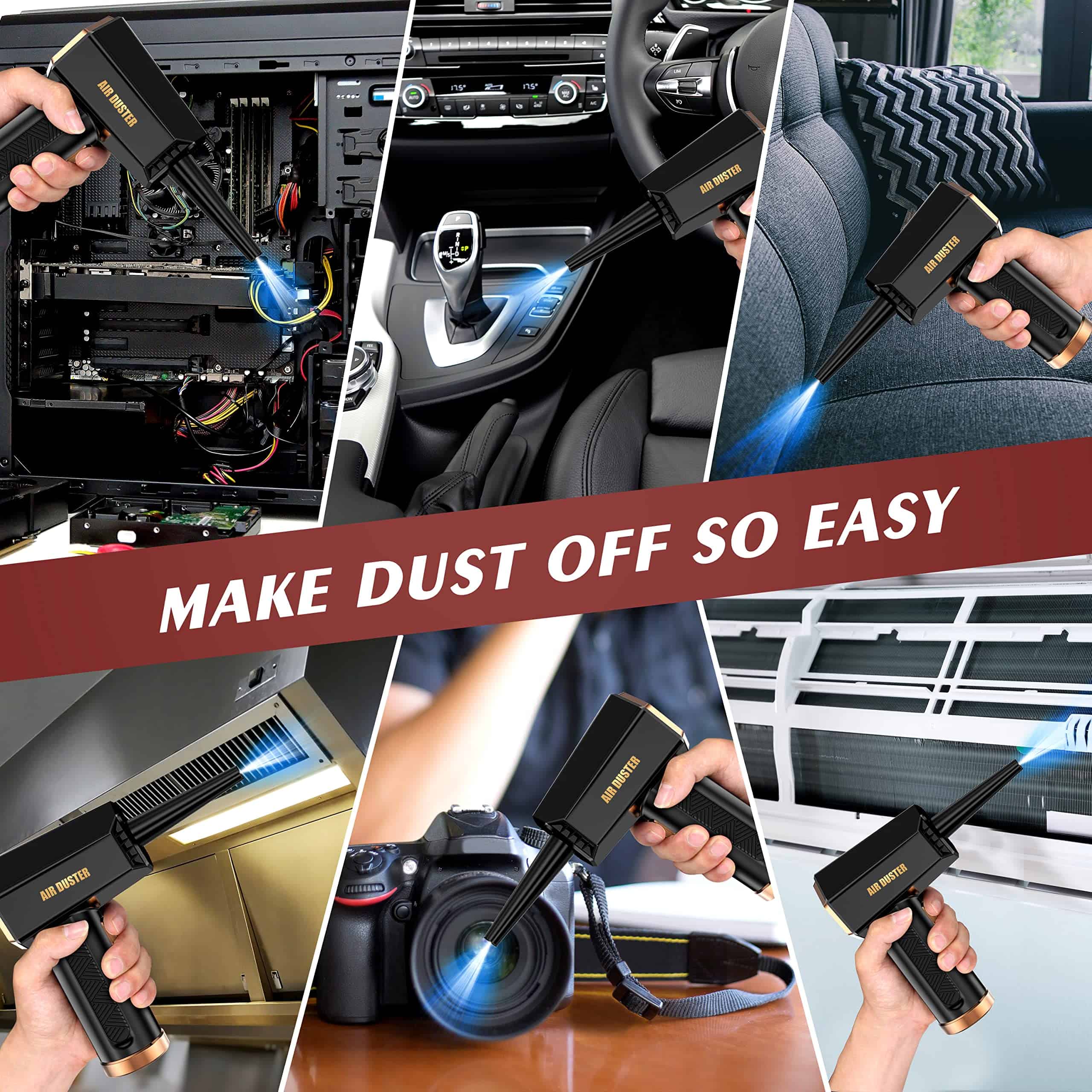 Soplador de aire comprimido - Soplador de aire -Amarillo - Imagen 6