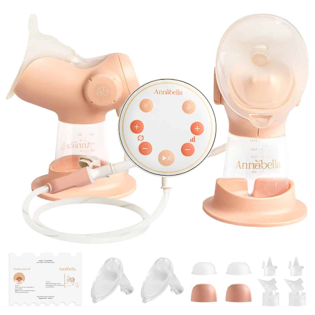 Extractor de leche eléctrico doble Annabella con protector