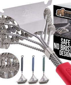Cepillo para Parrilla GORILLA GRIP de -Rojo
