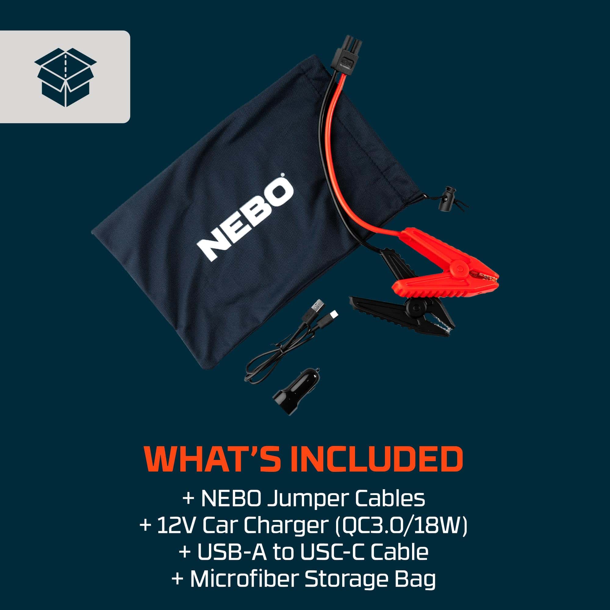 Arrancador de batería portátil NEBO 1500A | Fuente de - Imagen 8