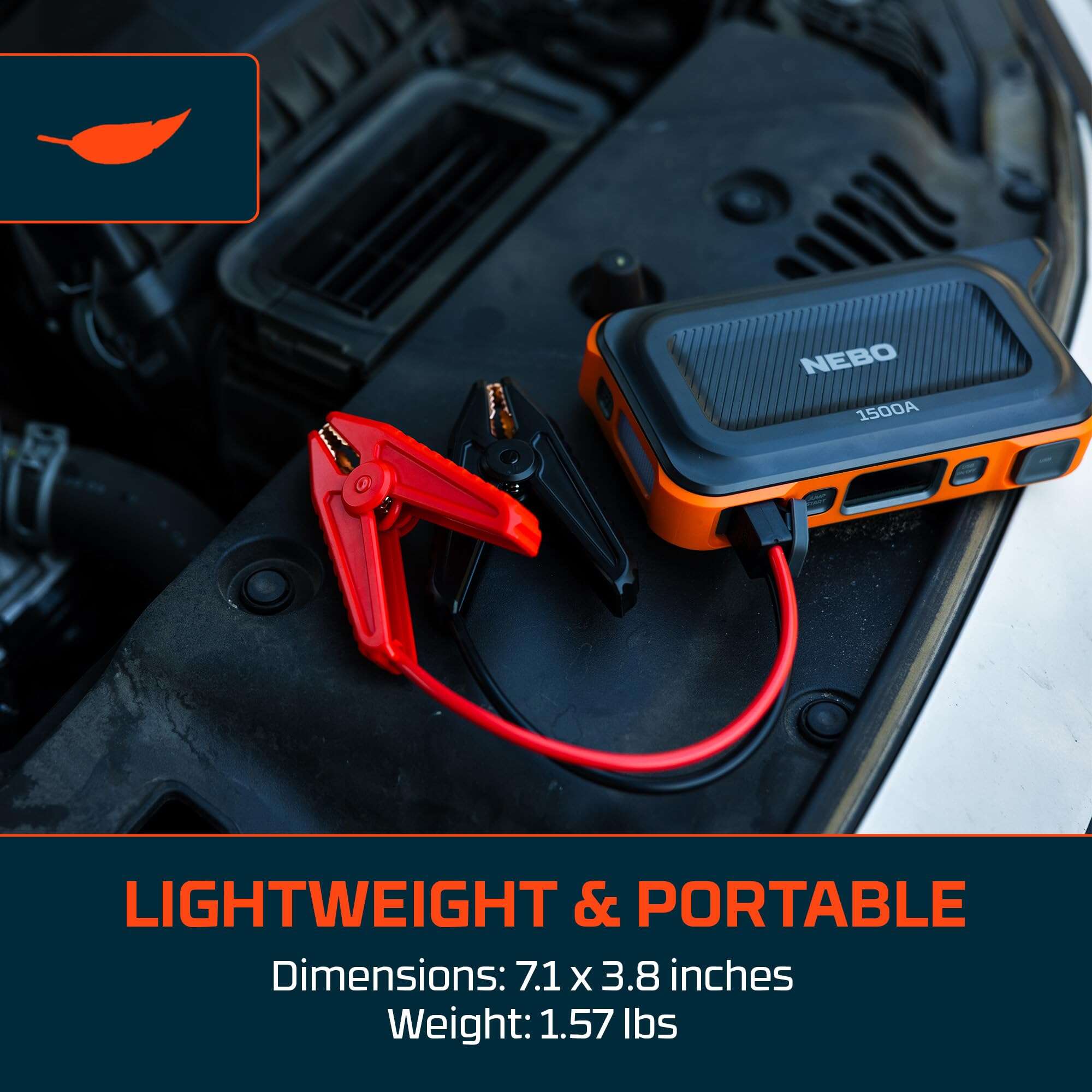 Arrancador de batería portátil NEBO 1500A | Fuente de - Imagen 9