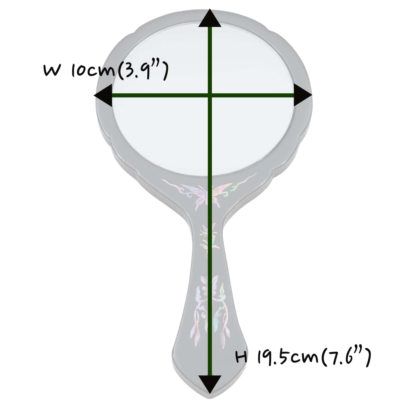 Espejo de Mano Coreano de Nácar Hecho a Mano de February - Imagen 5