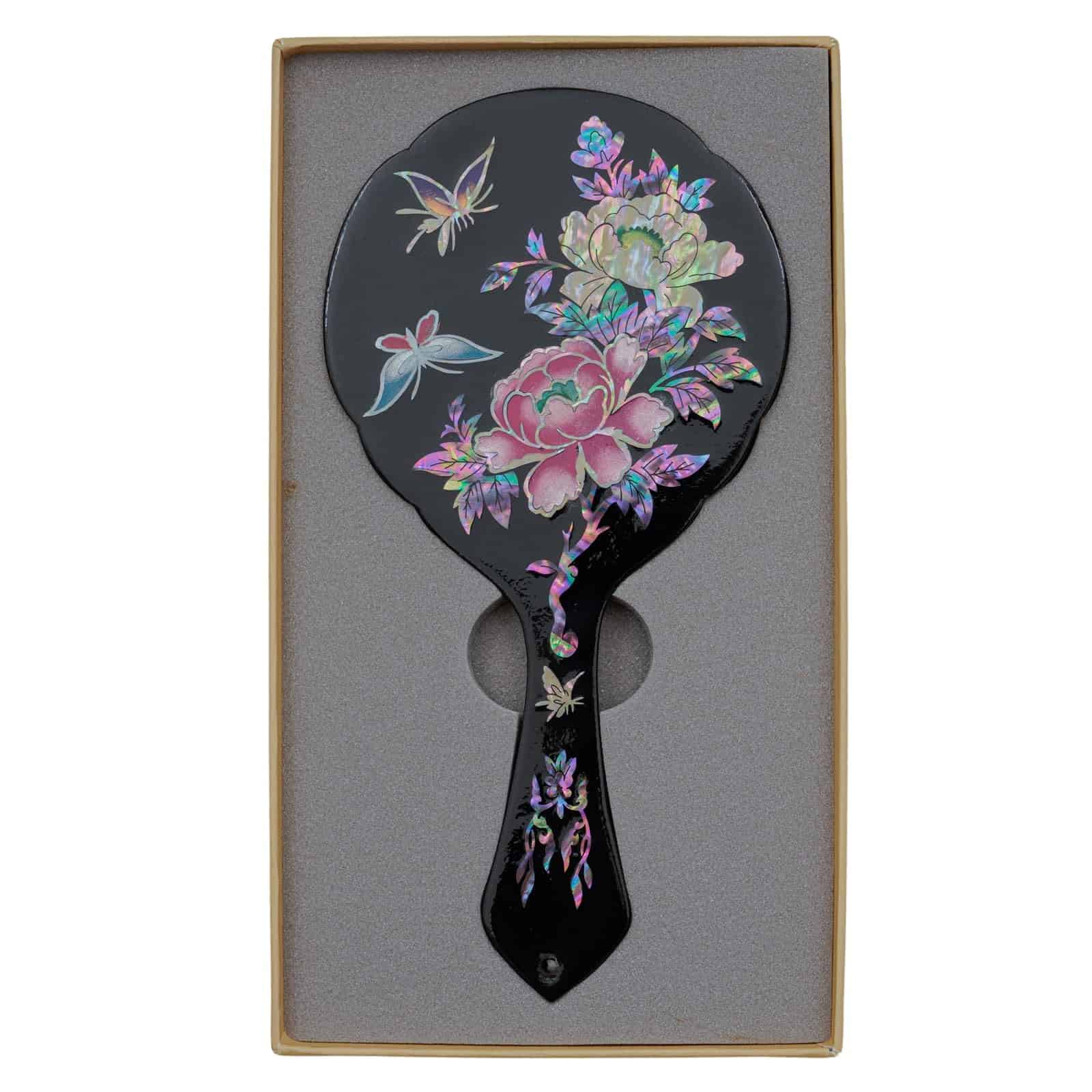 Espejo de Mano Coreano de Nácar Hecho a Mano de February - Imagen 4