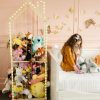 PUTSKA Extra Large Stuffed Animal Storage Zoo con Luces LED