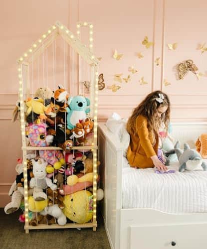 PUTSKA Extra Large Stuffed Animal Storage Zoo con Luces LED