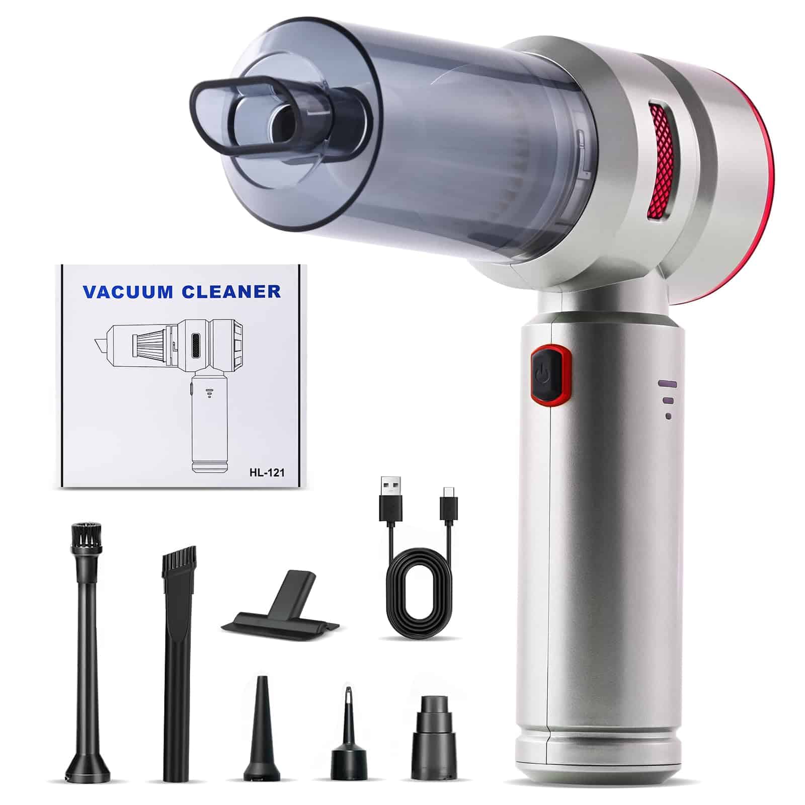 Aspiradora portátil avanzada sin polvo inalámbrica,