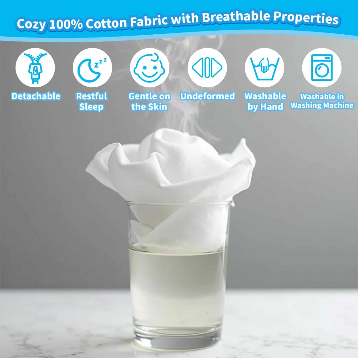 Almohada de Descanso para Bebé Recién Nacido, Algodón - Imagen 6