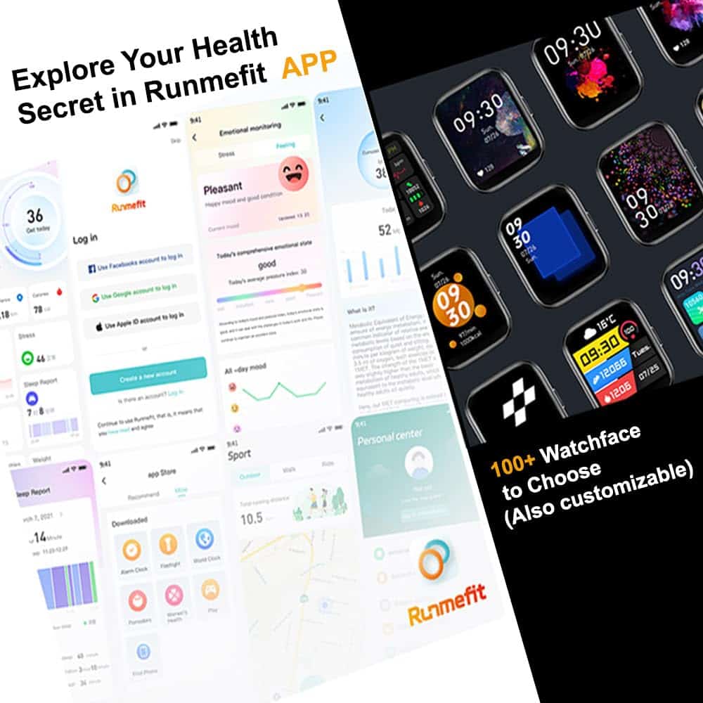 Jawploy Fitness Tracker Smart Watch (Responder/Hacer - Imagen 6